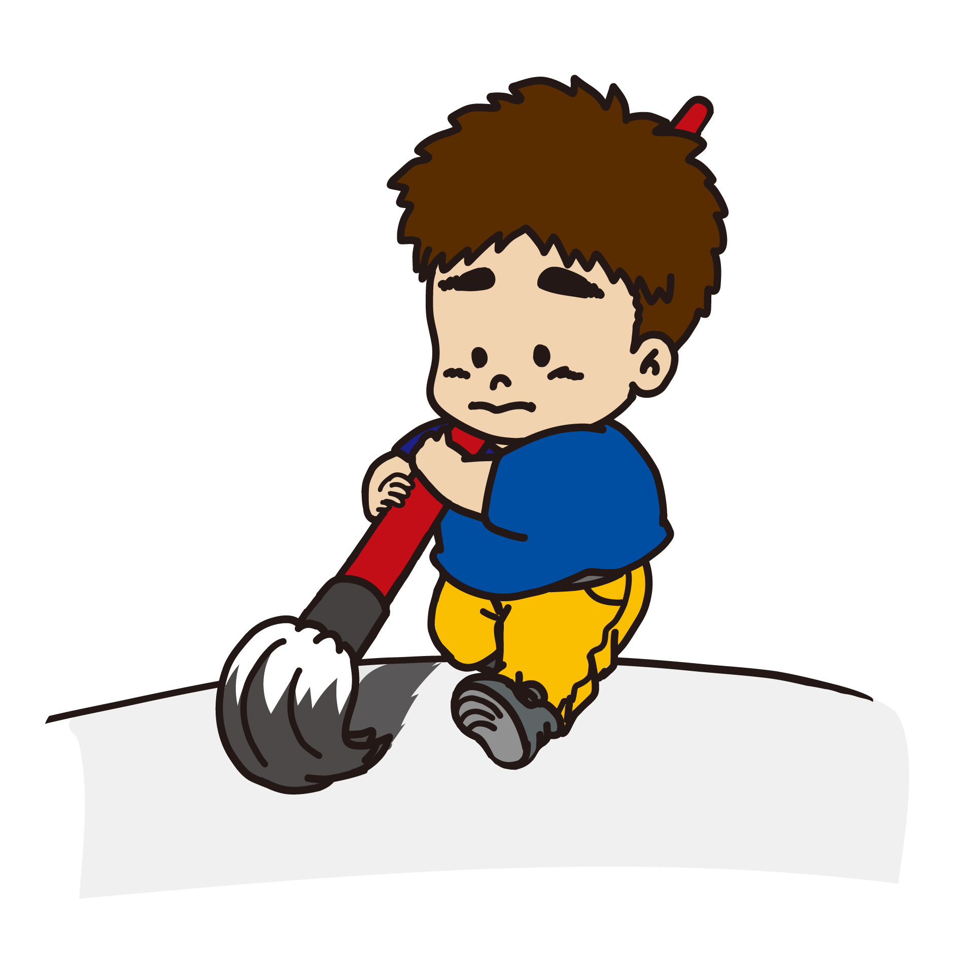 イラスト書く男性