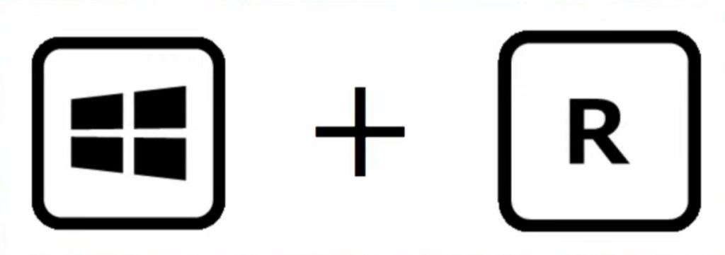 Windowsボタン+Rを押す